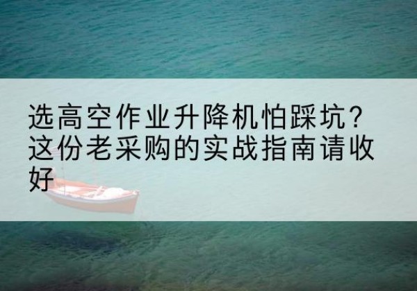 宁海高空作业升降机厂家推荐-选高空作业升降机怕踩坑？这份老采购的实战指南请收好